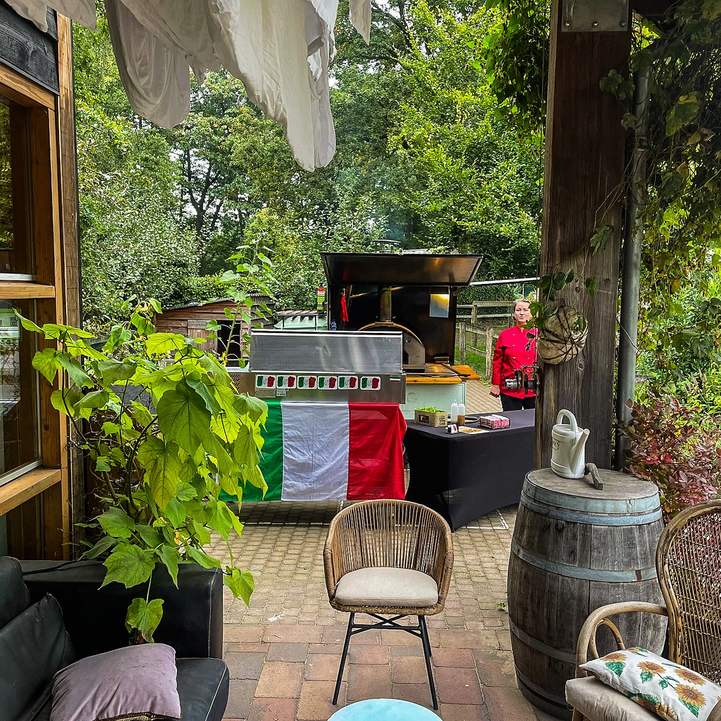 Bovenaanzicht van de Belissinonna foodtruck